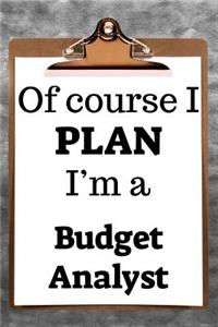 Of Course I Plan I'm a Budget Analyst