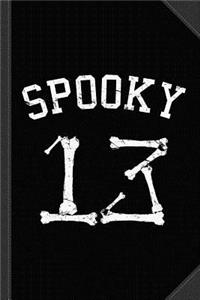 Spooky 13 Halloween Jersey Journal Notebook