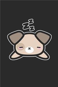 Cute Sleeping Dog Kawaii Style