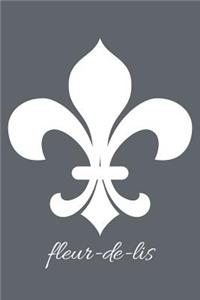 fleur-de-lis - Slate Grey Blank Notebook