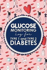 Glucose Monitoring Log for Type 1 and Type 2 Diabetes