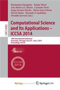 Computational Science and Its Applications - Iccsa 2014