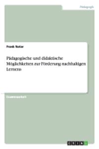 Pädagogische und didaktische Möglichkeiten zur Förderung nachhaltigen Lernens