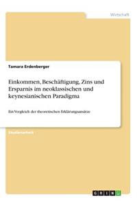 Einkommen, Beschäftigung, Zins und Ersparnis im neoklassischen und keynesianischen Paradigma