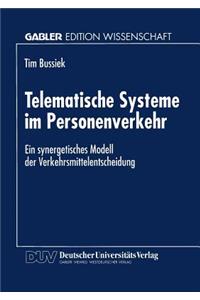Telematische Systeme Im Personenverkehr