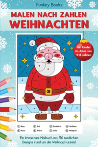 Malen nach Zahlen Weihnachten für Kinder im Alter von 4 bis 8 Jahren