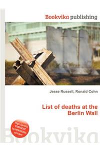 List of Deaths at the Berlin Wall
