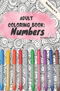 Adult Coloring Book: Numbers