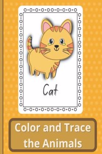 Zoo Animals Coloring & Tracing Book