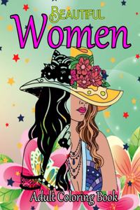 Beautiful Women Adult Coloring Book