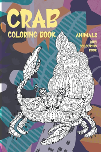 Coloring Book Animal - Kids Colouring Book - Crab