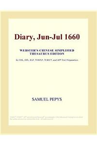Diary, Jun-Jul 1660 (Webster's Chinese Simplified Thesaurus Edition)