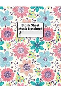Blank Sheet Music Notebook