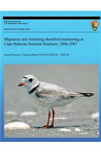 Migratory and wintering shorebird monitoring at Cape Hatteras National Seashore, 2006-2007