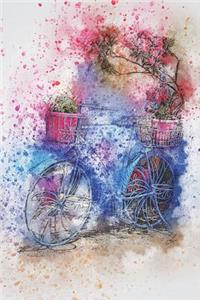 Vintage Bicycle with Flowers Journal