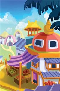 Toonland Summer Village Grid Notebook