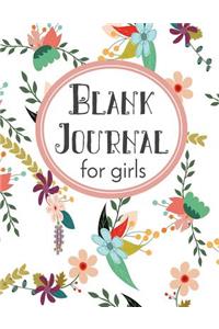 Blank Journal For Girls