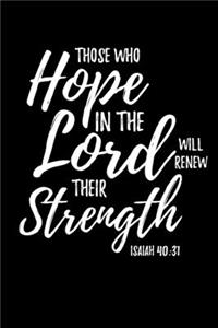 Thos Who Hope in the Lord Will Renew Their Strength