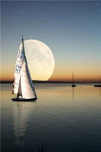 Sailboat in the Moonlight Journal: 150 Page Lined Notebook/Diary