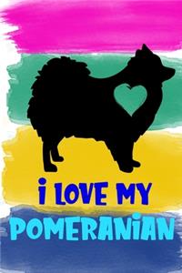 I Love My Pomeranian Notebook Journal
