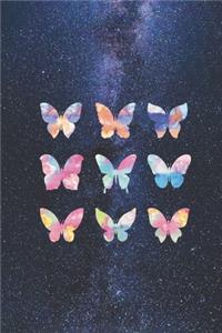 Beautiful Colorful Handpainted Watercolor Butterflies Journal