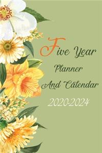 2020-2024 Five Year Planner And Calendar