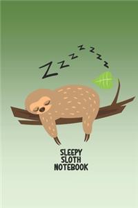 Sleepy Sloth Notebook