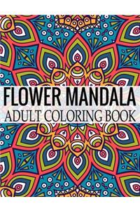 Flower Mandala Adult Coloring Book