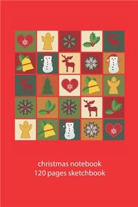 christmas notebook 120 pages sketchbook: christmas image sketchbook christmas diary christmas booklet christmas recipe book image sketchbook christmas journal 120 pages 6x9 inches ca. DIN A