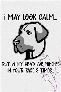 I May Look Calm But In My Head I've Punched In Your Face 3 Times