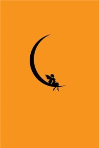 Winged Girl on a Crescent Moon Journal