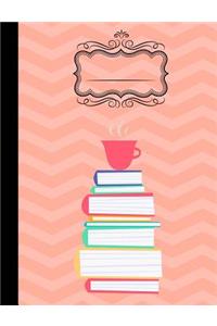 Coffee And Books Composition Notebook - 5x5 Quad Ruled