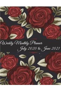 Weekly Monthly Planner July 2020 to June 2021