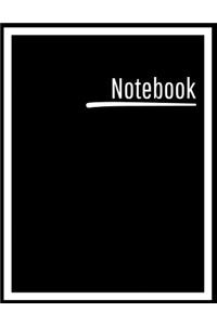 Notebook: College Ruled, Lined, Notebook for School, Work, 1 Subject, Black, Soft Cover