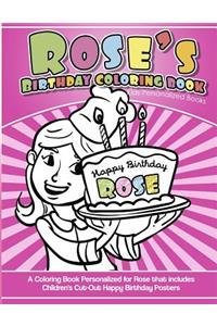 Rose's Birthday Coloring Book Kids Personalized Books