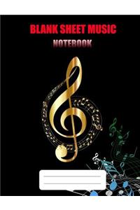 Blank Music Sheet Notebook