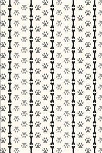 Dog Pattern - Paws and Bones in a Line