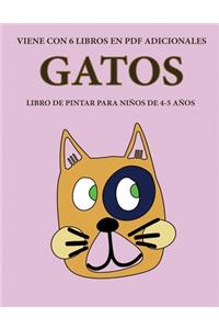 Libro de pintar para niños de 4-5 años. (Gatos)