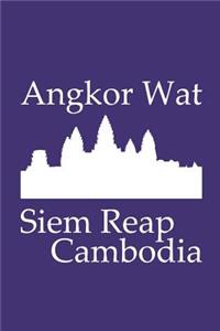 Angkor Wat in Siem Reap Cambodia - Lined Notebook with Purple Cover