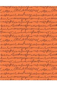 My Big Fat Bullet Journal Scribbly Handwriting Black on Orange
