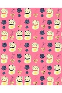 Journal Notebook Chinese Waving Cats Pattern 2