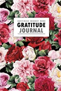 Happiness Memory Book Gratitude Journal: Red Rose 102 Gratitude Journal Pages - Pocket Size