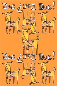 Bullet Journal Notebook for Dog Lovers, Orange Dogs in a Row 4