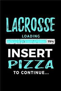 Lacrosse Loading 75% Insert Pizza To Continue