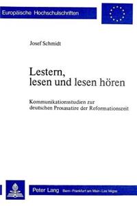 Lestern, Lesen Und Lesen Hoeren