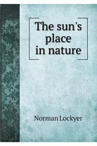 The sun's place in nature