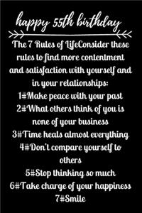 happy55th birthday The 7 Rules of Life