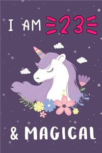 Unicorn Journal I am 23 & Magical!.