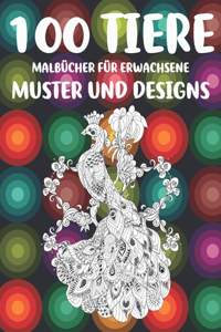 Malbücher für Erwachsene - Muster und Designs - 100 Tiere