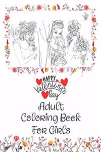 Happy Valentines Day Adult Coloring Book For Girls